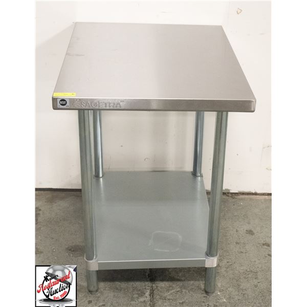 SAGERTA 24" X 30" X 34" STAINLESS STEEL WORK TABLE