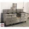 Image 2 : 4-BANK PITCO FRIALATOR DEEPFRYER LINE W/ MIDDLE