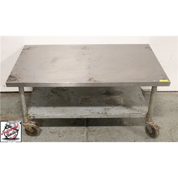 48" X 30" X 23" STAINLESS STEEL EQUIPMENT STAND ON