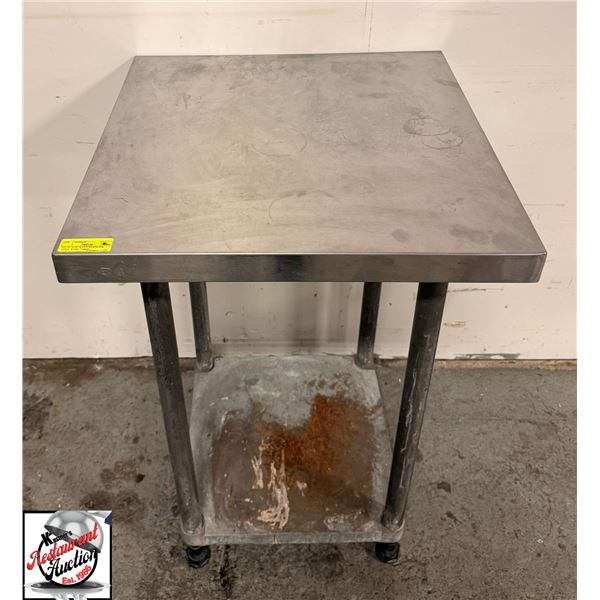 EFI 24" X 24" X 37.5" STAINLESS STEEL WORK TABLE