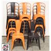 Image 1 : BAILIFF SEIZURE: 20 ORANGE & BLACK METAL CHAIRS