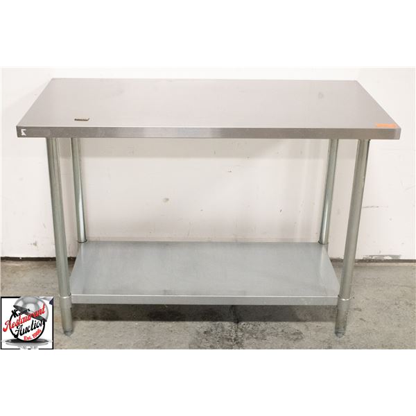 BAILIFF SEIZURE: 24" X 48" X 34" S/S WORK TABLE W/