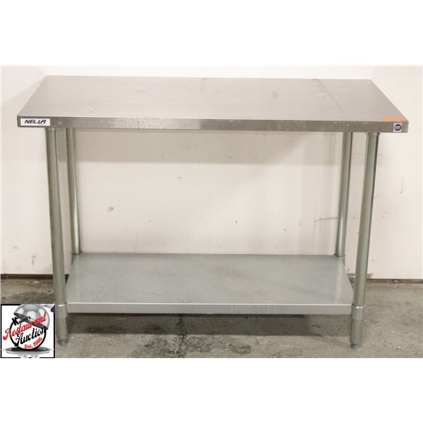 BAILIFF SEIZURE: 24" X 48" X 34" S/S WORKTABLE W/
