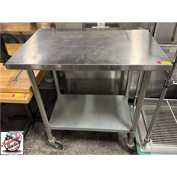 36" X 24" X 40" STAINLESS STEEL WORK TABLE ON
