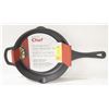 Image 1 : 10" MASTERCHEF CAST IRON PAN W/ HELPER HANDLE