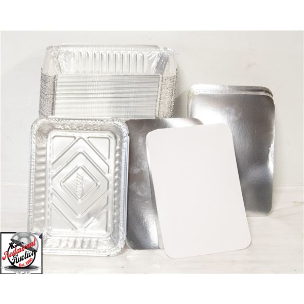 APPROX 108 TITAN 8.5" X 6.5" X 2" FOIL TINS W/