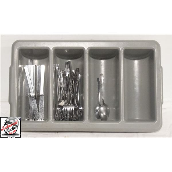 BAILIFF SEIZURE: CUTLERY ORGANIZER WITH FORKS &