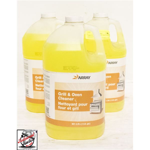 3 BOTTLES OF ARRAY GRILL & OVEN CLEANER