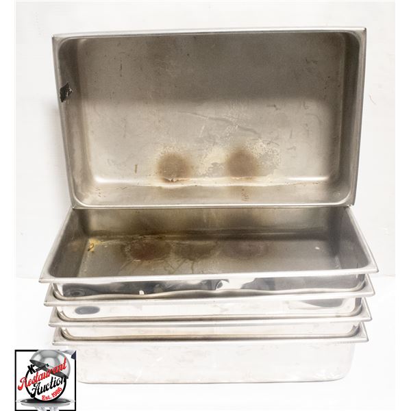 5 FULL SIZE INSERTS 4" DEEP