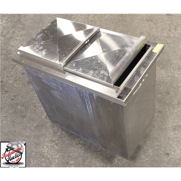 22.5" X 11" X 20" STAINLESS STEEL ICE BIN