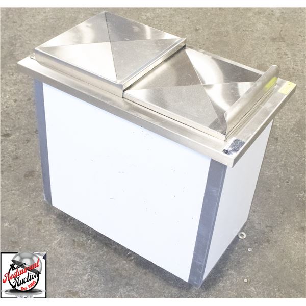 22.5" X 11" X 20" STAINLESS STEEL ICE BIN