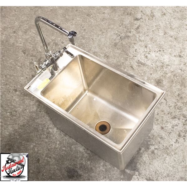 11" X 17" X 12" STAINLESS STEEL UTILITY SINK W/