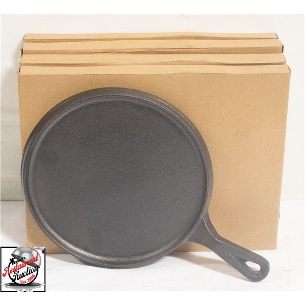 5 9.5" CAST IRON ROUND SKILLETS