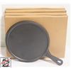 Image 1 : 5 9.5" CAST IRON ROUND SKILLETS