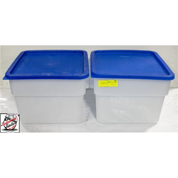 2 - OMCAN 12 QT DRY INGREDIENT BINS W/ COVERS