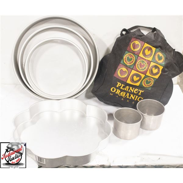 CAKE PANS (ASSORTED SIZES, APPROX 16)