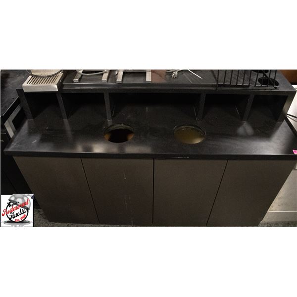 59" COUNTER WITH GARBAGE SHOOT CUT OUTS