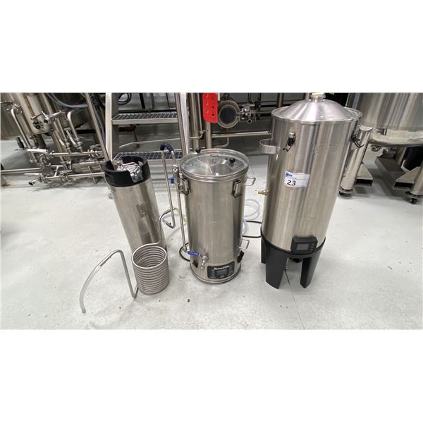 FIVE GALLON PILOT BREWING SYSTEM, CAN BE USED FOR SMALL BATCH TESTING,