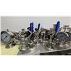 Image 5 : LARGE GROUP OF STAINLESS STEEL FITTINGS, VALVES, COUPLINGS, GAUGES, ETC.