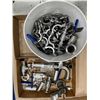 Image 1 : GROUP OF TRI CLAMP FITTINGS AND STAINLESS VALVES, COUPLERS, AND TRANSFER FITTINGS