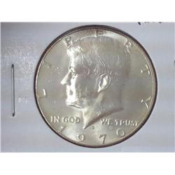 1970-D Kennedy Half Dollar (UNC) 40% Silver