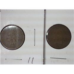 1880 And 1886 Indian Head Cents