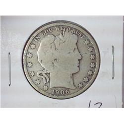 1906-S Barber Half Dollar