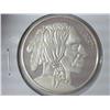 Image 1 : 1 Troy Ounce .999 Fine Silver Indian/Buffalo Round
