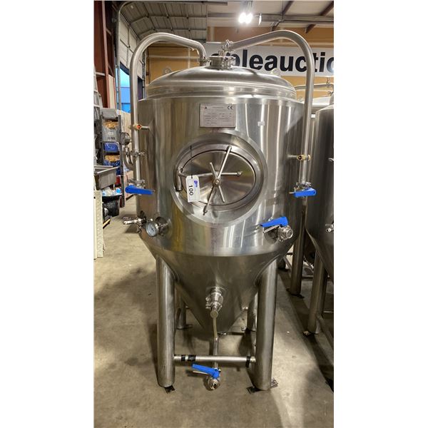 2020 PRETTECH CANADA FV1203 STAINLESS STEEL 5 BBL COMMERCIAL BREWERY CONE BOTTOM FERMENTATION TANK,