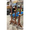 Image 1 : 3 WOODEN PORTABLE COMMERCIAL STAINLESS STEEL BAR TAP SYSTEMS WITH HOSES *NO TAP HANDLES*