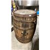 Image 2 : OAK WOODEN 22" ROUND 35"H DECORATIVE COMMERCIAL WINE BARREL