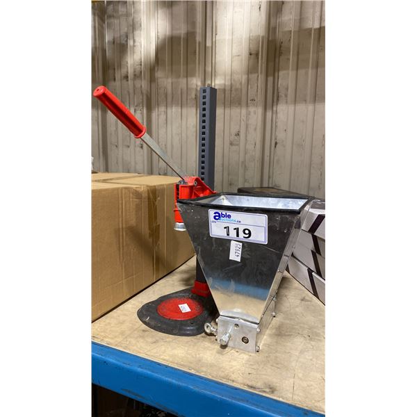 KEGLAND HAND OPERATED COMMERCIAL MALT MUNCHER & RED / GREY HAND OPERATED COMMERCIAL CAPPER