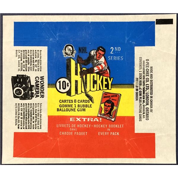 1971-72 O-PEE-CHEE HOCKEY 2nd SERIES WRAPPER