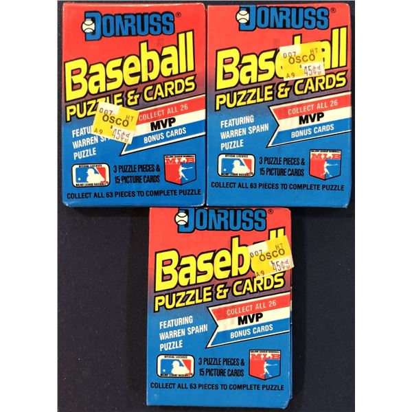 1989 DONRUSS BASEBALL WAX PACKS (3)