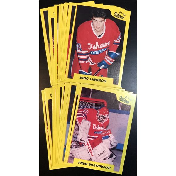 1989-90 CHL OSHAWA GENERALS TEAM SET - ERIC LINDROS (HOF) 1st CARD