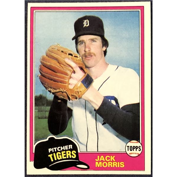 1981 TOPPS JACK MORRIS (HOF)