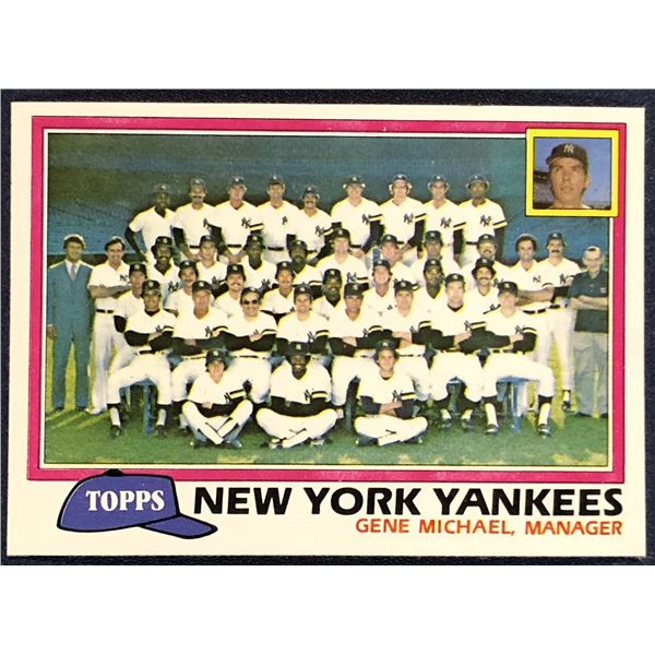 1981 TOPPS NEW YORK YANKEES