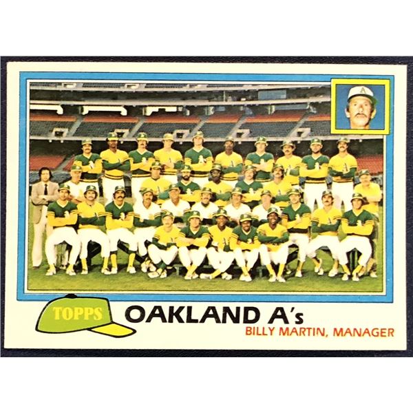 1981 TOPPS OAKLAND A'S