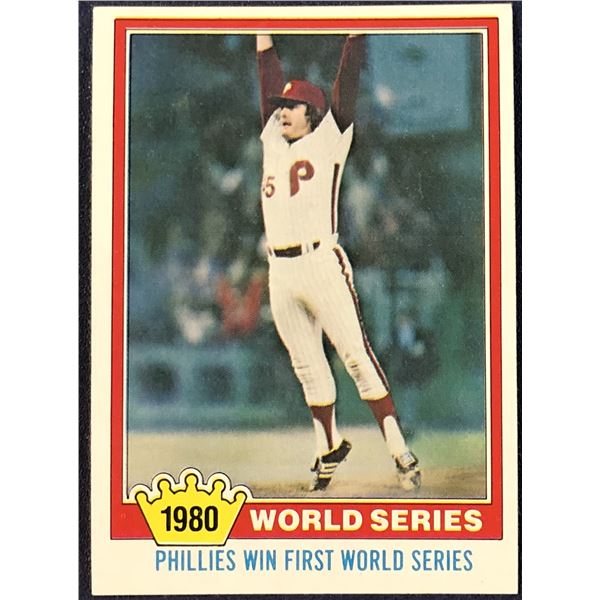 1981 TOPPS PHILADELPHIA WORLD CHAMPS