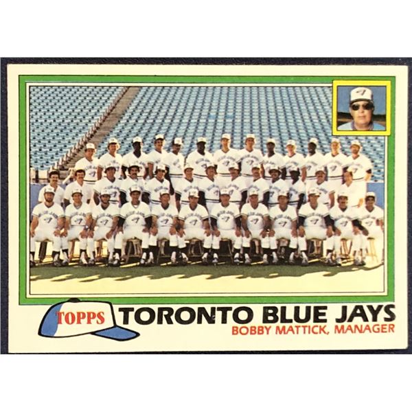 1981 TOPPS TORONTO BLUE JAYS