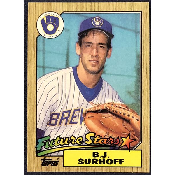 1987 TOPPS B.J. SURHOFF ROOKIE CARD