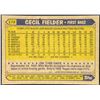 Image 2 : 1987 TOPPS CECIL FIELDER