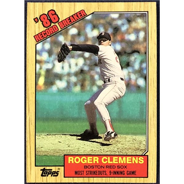1987 TOPPS ROGER CLEMENS