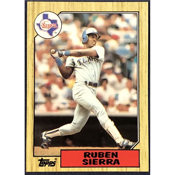 1987 TOPPS RUBEN SIERRA ROOKIE CARD