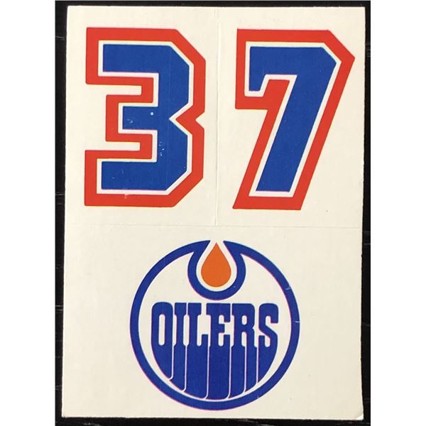 1987-88 TOPPS NHL HELMET STICKERS EDMONTON OILERS