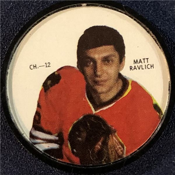 1968-69 SHIRRIFF NHL COIN - MATT RAVLICH