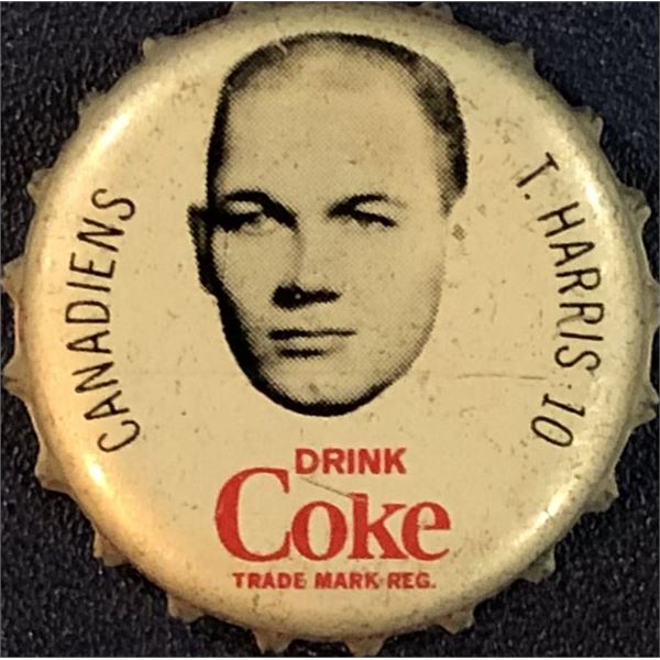 1964-65 COCA COLA NHL BOTTLE CAPS - TED HARRIS