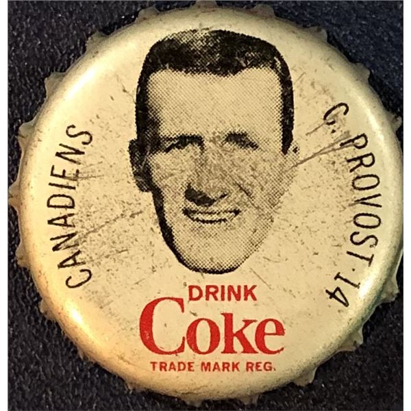 1964-65 COCA COLA NHL BOTTLE CAPS - CLAUDE PROVOST