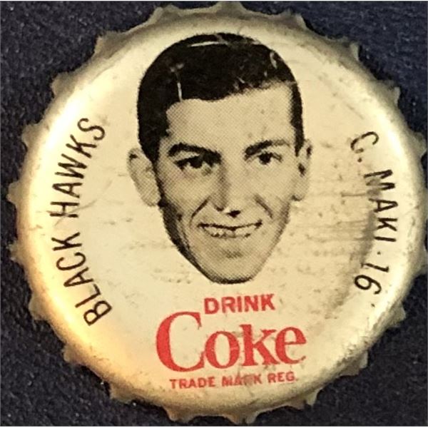 1964-65 COCA COLA NHL BOTTLE CAPS - CHICO MAKI