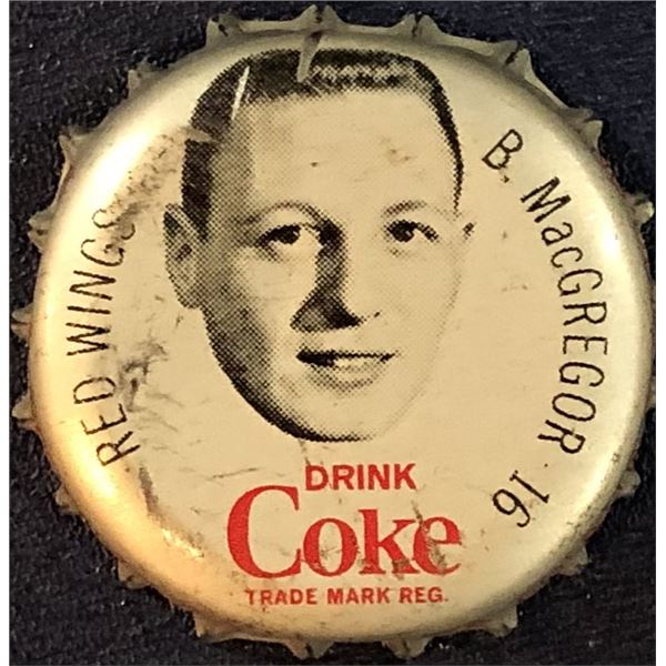 1964-65 COCA COLA NHL BOTTLE CAPS - BRUCE MacGREGOR